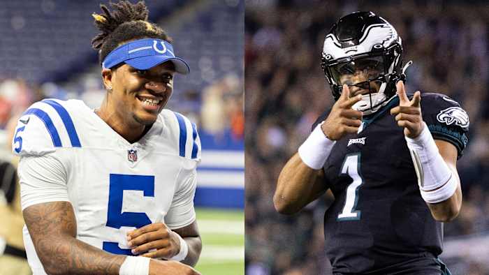 Anthony Richardson Jalen Hurts COMP via IMAGN